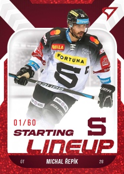 Michal Repik Sparta Tipsport ELH 2022/23 SportZoo 2. serie Starting LINEUP 2nd PERIOD /60 #SL-10